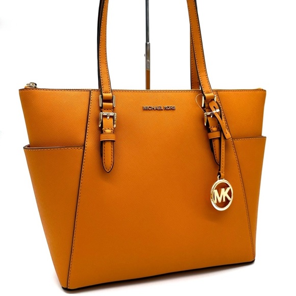 Michael Kors Large Charlotte Tote Bag Cider - Picture 3 of 12